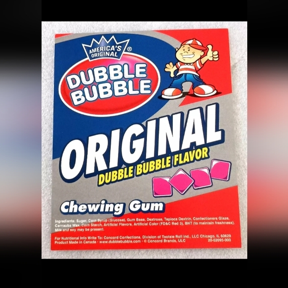 2 Original Dubble Bubble Candy Gum Machine Vending Display Card 2000s NOS NEW - Picture 3 of 5
